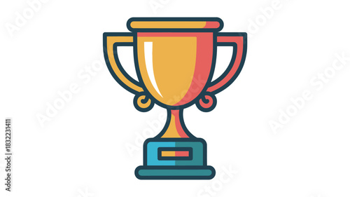 Colorful Trophy Award Icon