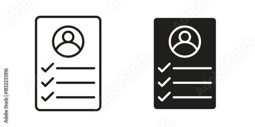 Job description icon symbol. Classic flat and linr style