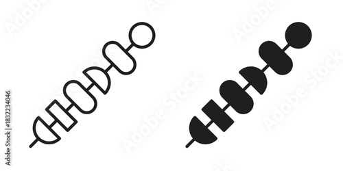 Kebab icon symbol. Classic flat and linr style