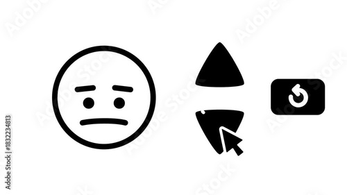 Emoji reacts to upvotes and downvotes with changing expressions. Ideal for UI, UX concepts, rating systems, feedback, and user interaction visuals.