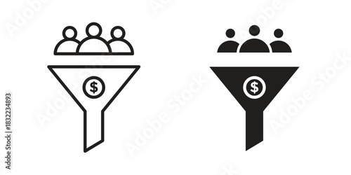 Lead generation icon symbol. Classic flat and linr style