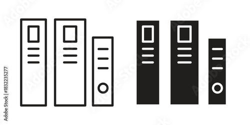 Library icon symbol. Classic flat and linr style