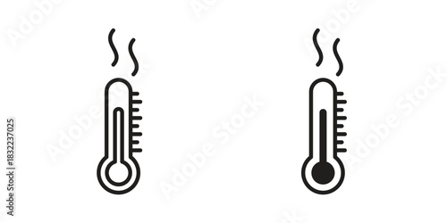 Fever icon symbol. Classic flat and linr style