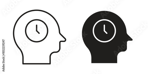 Patience icon symbol. Classic flat and linr style