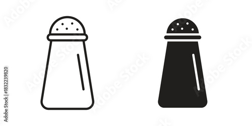 Pepper shaker icon symbol. Classic flat and linr style