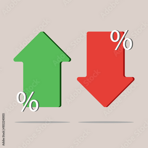 Income, inflation rate, benefit, and investment. Business and financial concept.
