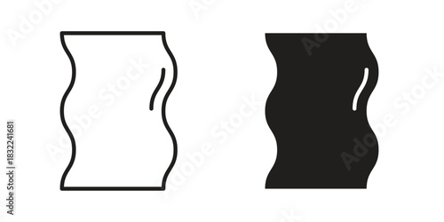 Rag icon symbol. Classic flat and linr style