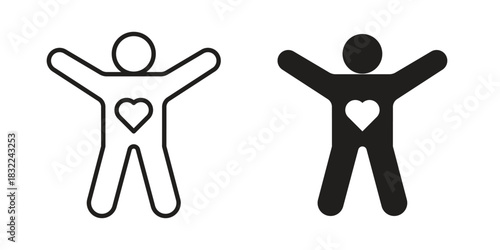 Selfcare icon symbol. Classic flat and linr style