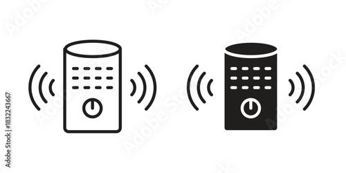 Smart speaker icon symbol. Classic flat and linr style