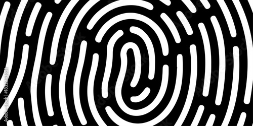 Fingerprint style white and black pattern background.