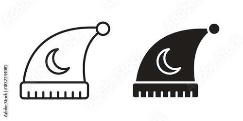 Sleeping Hat icon symbol. Classic flat and linr style