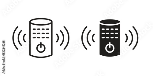 Smart speaker icon symbol. Classic flat and linr style