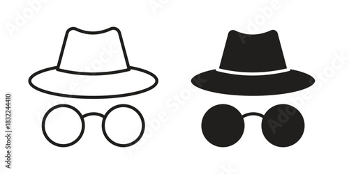Spy icon symbol. Classic flat and linr style