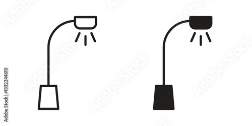 Street lamp icon symbol. Classic flat and linr style
