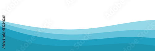 Blue aquatic background with flowing soft water waves. Abstract background ideal for beach posters, summer banners and marine themed graphic designs. Vector illustration.