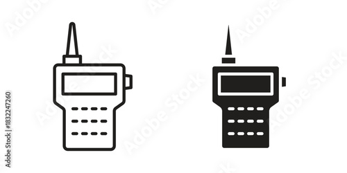 Walkie talkie icon symbol. Classic flat and linr style