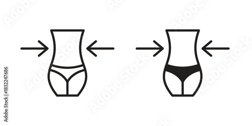 Weight loss icon symbol. Classic flat and linr style