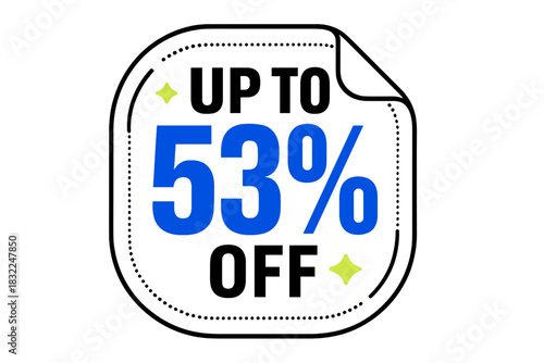 Promotional sale offer badge for retail marketing campaigns and e-commerce