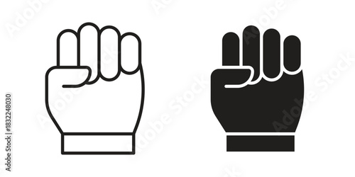 Will power icon symbol. Classic flat and linr style