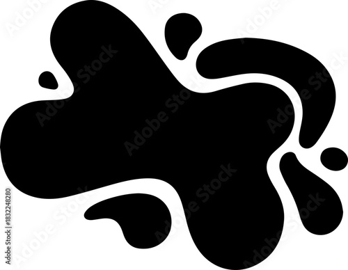 Dynamic black ink splatter design element ideal for creative projects, bold statements, graphic design, artistic backgrounds, and edgy visual flair