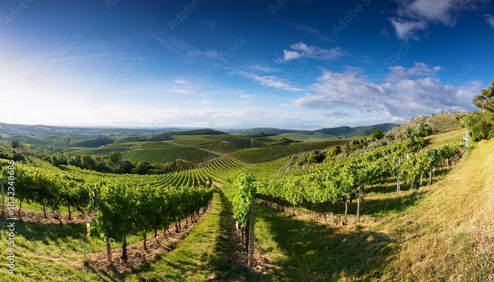 Obraz premium vineyard landscape panoramic view