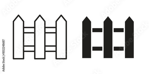 Yard icon symbol. Classic flat and linr style