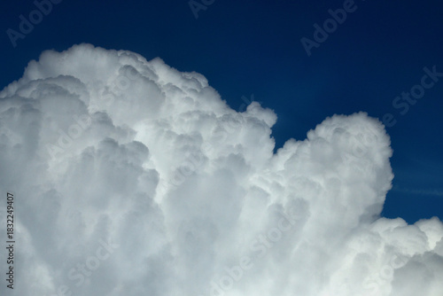 A close-up of a large cumulus cloud