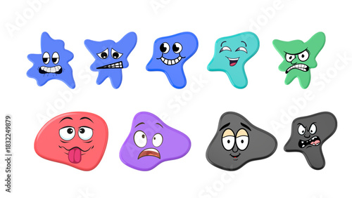 Cute cartoon monster set with cute vector icon characters