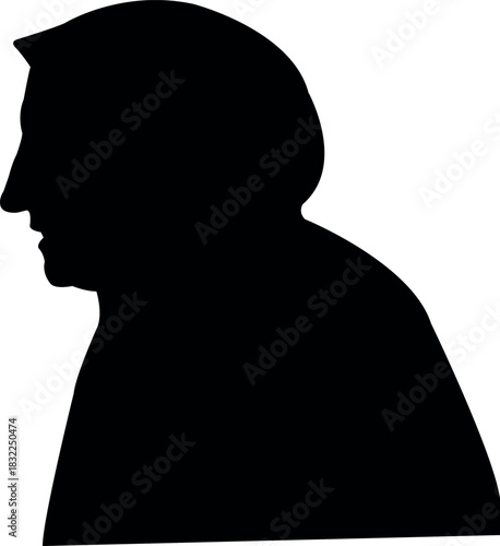 a woman head silhouette vector