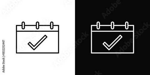 Appointment icon line drawing clipart symbol. Vector illustration