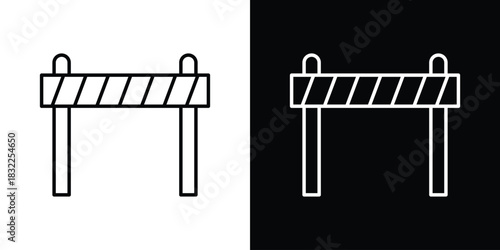 Barrier icon line drawing clipart symbol. Vector illustration