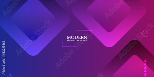 Neon Gradient Geometric Abstract Background. Modern Trendy design in Vector Illustration