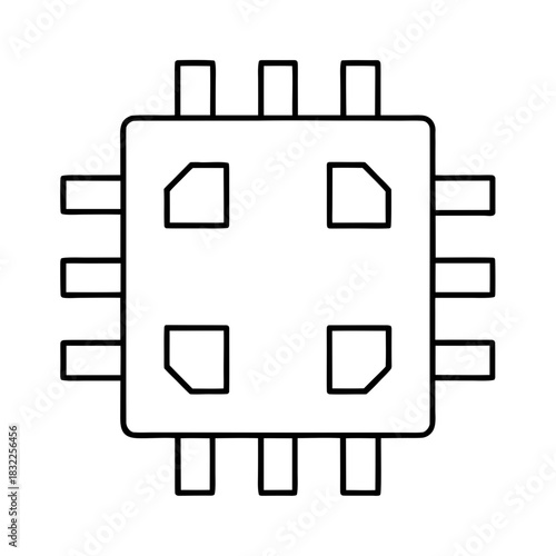 Outline drawing of an integrated circuit component