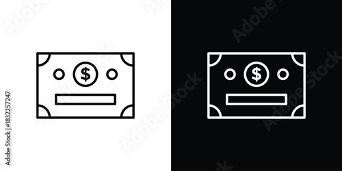 Bonds icon line drawing clipart symbol. Vector illustration