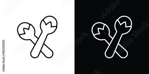Cloves icon line drawing clipart symbol. Vector illustration