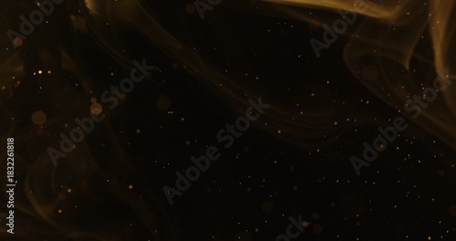 Wallpaper Mural Abstract particles of gold dust float in the air Torontodigital.ca