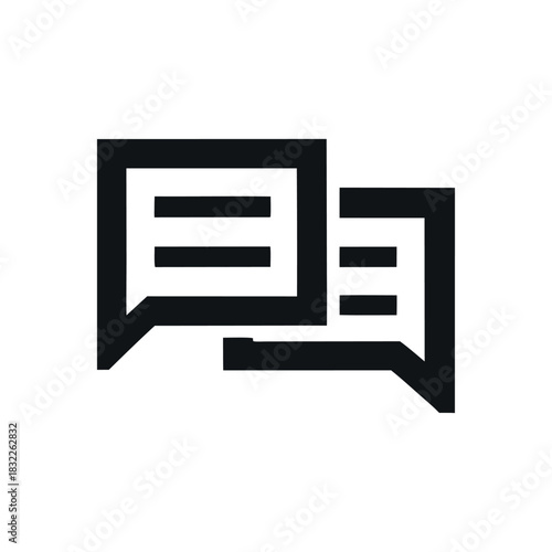 Chat Messages Minimal Vector Icon Conversation Bubble