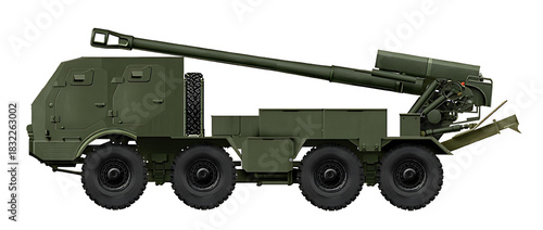 Prototype of the 2S22 Bohdana self-propelled howitzer based on the Tatra 8x8 chassis