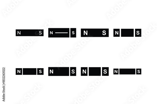 Magnet Bar Silhouette Minimal Vector Set