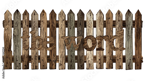 Fence Drawing Wooden Fence Quote Inspiring Outdoor Decor Illustration
