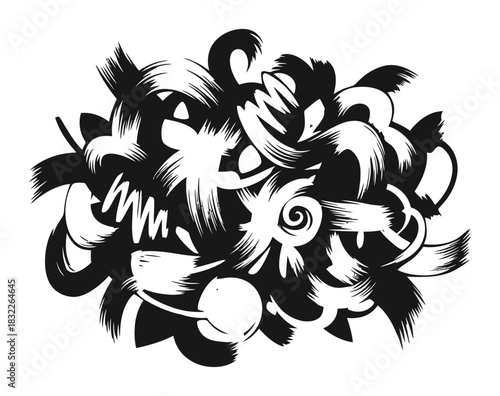 Modern Duotone Art Painting Illustration