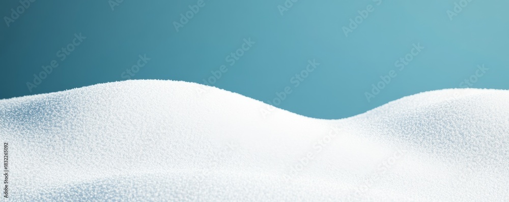 Fototapeta premium Snow Drift Landscape on Blue, Winter , White