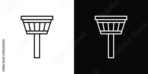 Flight Control tower icon line drawing clipart symbol. Vector illustration