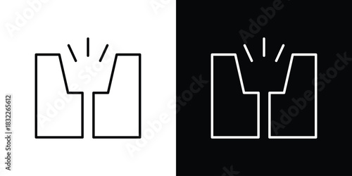 Gap icon line drawing clipart symbol. Vector illustration