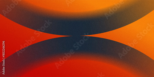 Fiery red brown burnt orange copper black abstract background. Geometric shape. Color gradient. 3d effect. Noise rough grungy grain. Neon light metallic. Design. Template. Web banner. Wide. Panoramic.