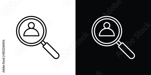 Hiring icon line drawing clipart symbol. Vector illustration