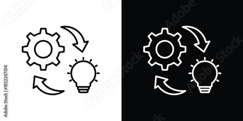 Implementation icon line drawing clipart symbol. Vector illustration