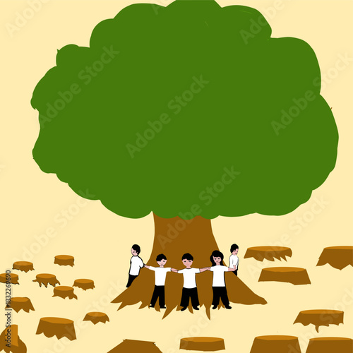 Working together hand in hand, closing ranks to protect trees from illegal logging