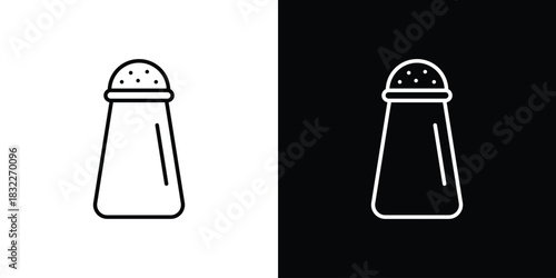 Pepper shaker icon line drawing clipart symbol. Vector illustration