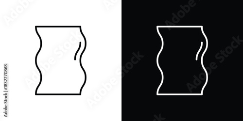 Rag icon line drawing clipart symbol. Vector illustration